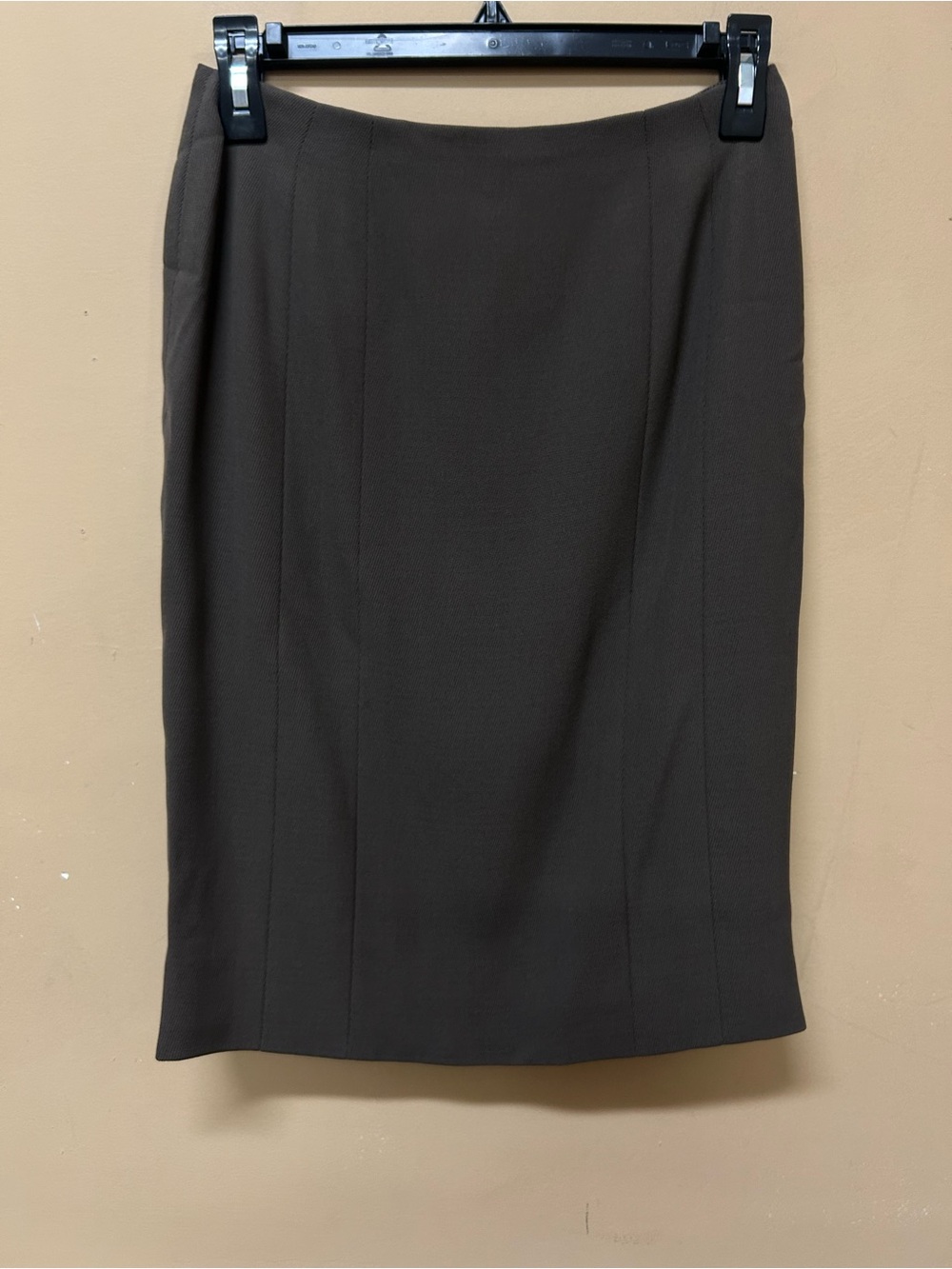 Vintage Chanel Boutique Straight Pencil Skirt Lined Brown